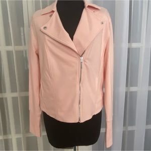 H by Halston Soft Pink Moto Jacket